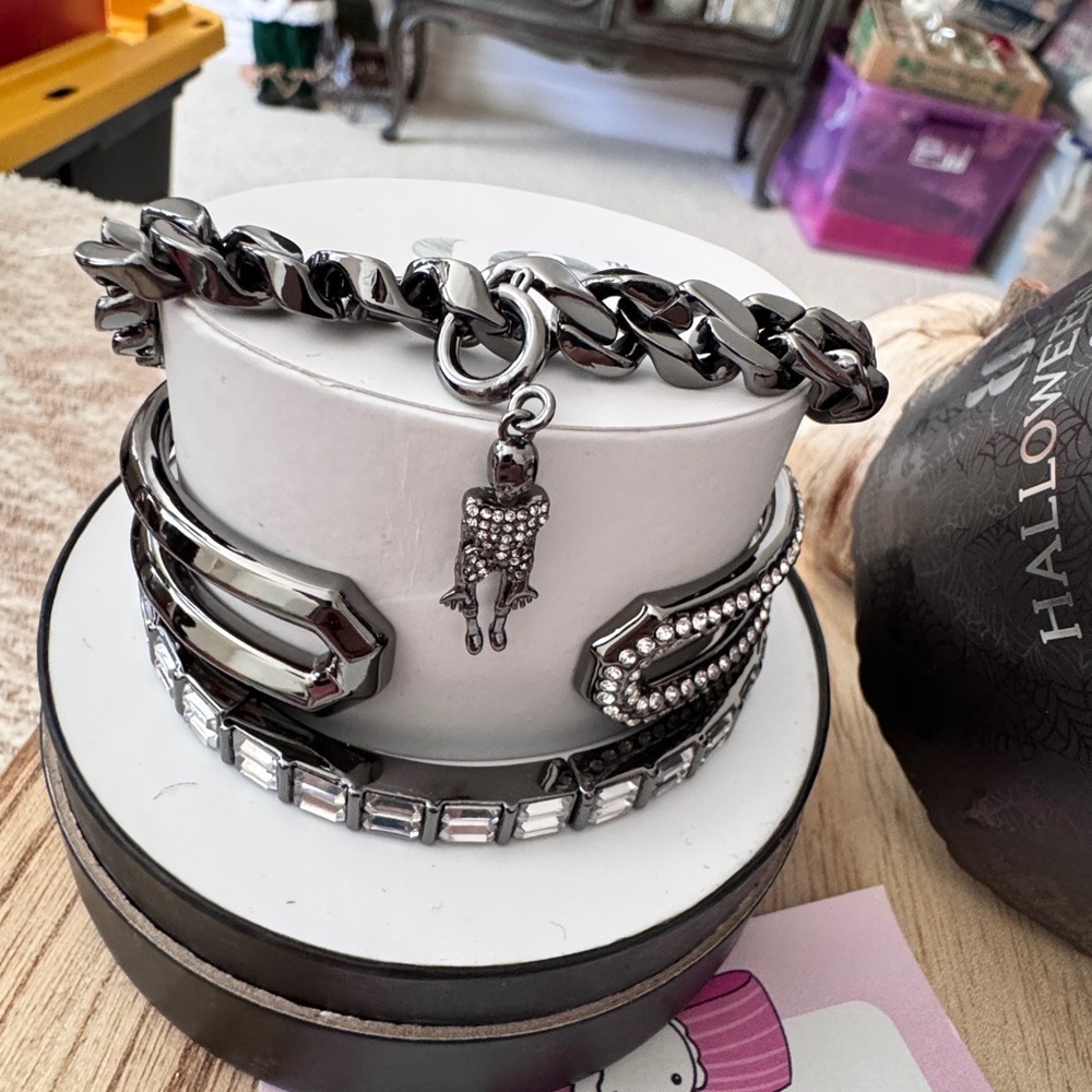 Elegant Silver Charm Bracelet